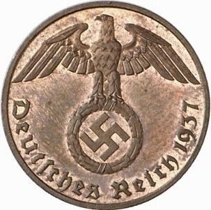 Reichspfenning Obverse Image minted in GERMANY in 1937G (1933-45 - Thrid Reich)  - The Coin Database