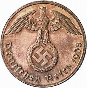Reichspfenning Obverse Image minted in GERMANY in 1938G (1933-45 - Thrid Reich)  - The Coin Database