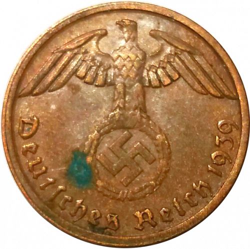 Reichspfenning Obverse Image minted in GERMANY in 1939A (1933-45 - Thrid Reich)  - The Coin Database