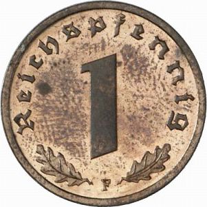 Reichspfenning Reverse Image minted in GERMANY in 1937F (1933-45 - Thrid Reich)  - The Coin Database