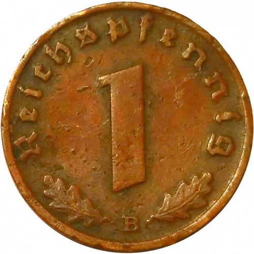 Reichspfenning Reverse Image minted in GERMANY in 1938B (1933-45 - Thrid Reich)  - The Coin Database