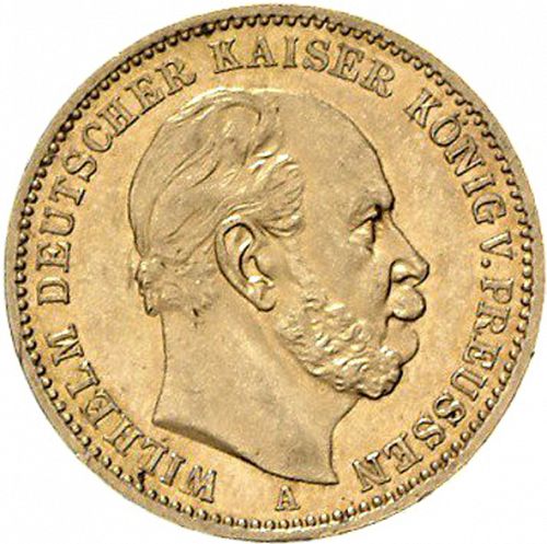 20 Mark Obverse Image minted in GERMANY in 1871A (1871-18 - Empire PRUSSIA)  - The Coin Database