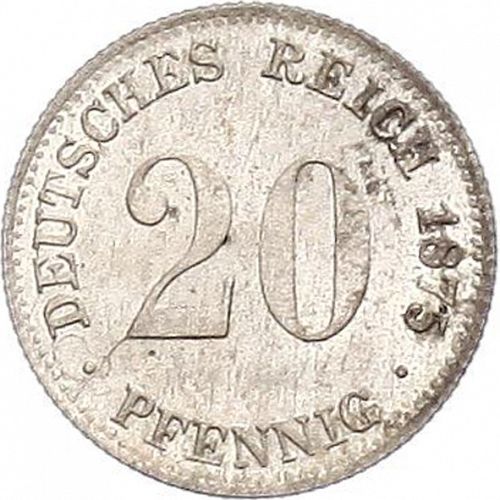 20 Pfenning Obverse Image minted in GERMANY in 1875G (1871-18 - Empire)  - The Coin Database