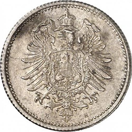 20 Pfenning Reverse Image minted in GERMANY in 1875H (1871-18 - Empire)  - The Coin Database