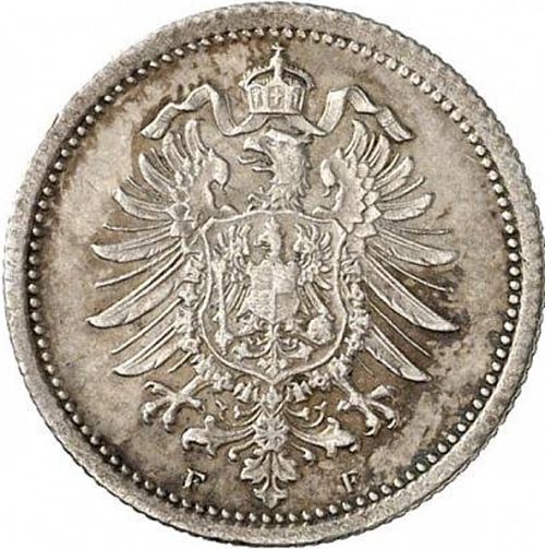 20 Pfenning Reverse Image minted in GERMANY in 1877F (1871-18 - Empire)  - The Coin Database
