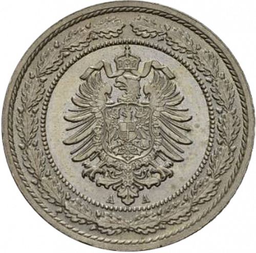 20 Pfenning Reverse Image minted in GERMANY in 1887A (1871-18 - Empire)  - The Coin Database