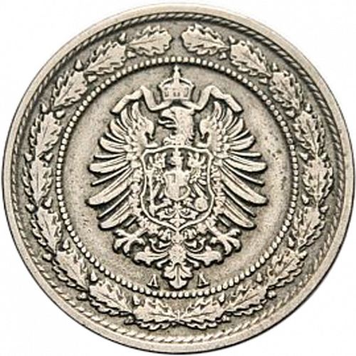 20 Pfenning Reverse Image minted in GERMANY in 1888A (1871-18 - Empire)  - The Coin Database