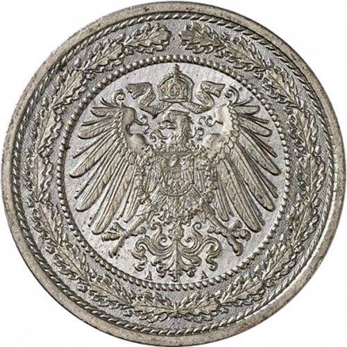 20 Pfenning Reverse Image minted in GERMANY in 1890A (1871-18 - Empire)  - The Coin Database