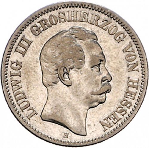 2 Mark Obverse Image minted in GERMANY in 1876H (1871-18 - Empire HESSE-DARMSTATDT)  - The Coin Database