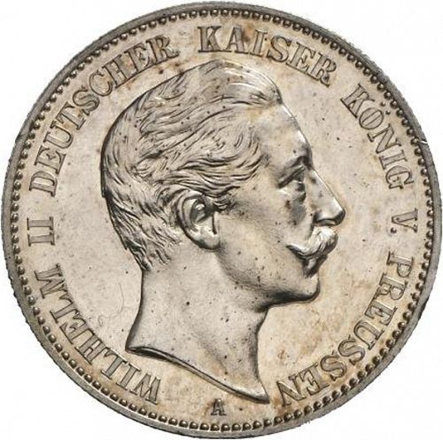 2 Mark Obverse Image minted in GERMANY in 1888A (1871-18 - Empire PRUSSIA)  - The Coin Database
