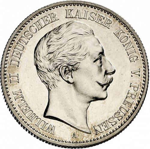 2 Mark Obverse Image minted in GERMANY in 1891A (1871-18 - Empire PRUSSIA)  - The Coin Database