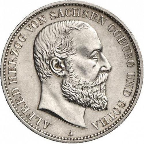2 Mark Obverse Image minted in GERMANY in 1895A (1871-18 - Empire SAXE-COBURG-GOTHA)  - The Coin Database