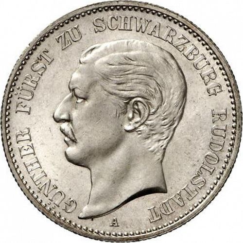 2 Mark Obverse Image minted in GERMANY in 1898A (1871-18 - Empire SCHWARZBURG-RUDOLSTADT)  - The Coin Database