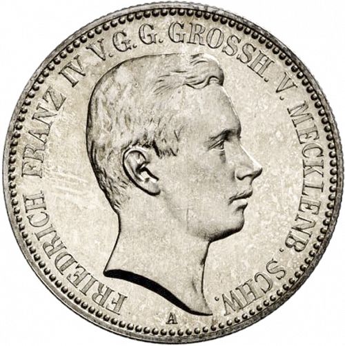 2 Mark Obverse Image minted in GERMANY in 1901A (1871-18 - Empire MECKLENBURG-SCHWERIN)  - The Coin Database