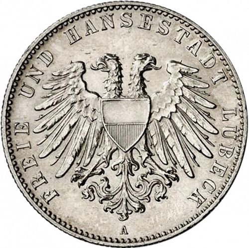 2 Mark Obverse Image minted in GERMANY in 1901A (1871-18 - Empire LUBECK)  - The Coin Database