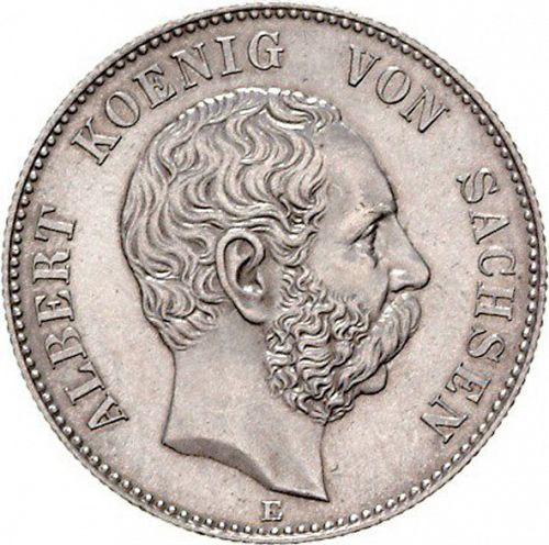 2 Mark Obverse Image minted in GERMANY in 1902E (1871-18 - Empire SAXONY-ALBERTINE)  - The Coin Database