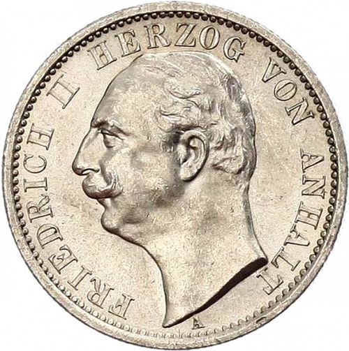 2 Mark Obverse Image minted in GERMANY in 1904A (1871-18 - Empire ANHALT-DESSAU)  - The Coin Database
