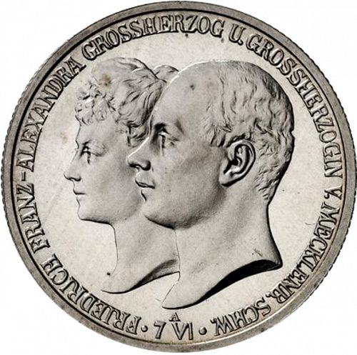 2 Mark Obverse Image minted in GERMANY in 1904A (1871-18 - Empire MECKLENBURG-SCHWERIN)  - The Coin Database