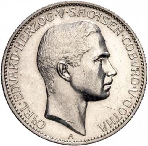 2 Mark Obverse Image minted in GERMANY in 1905A (1871-18 - Empire SAXE-COBURG-GOTHA)  - The Coin Database