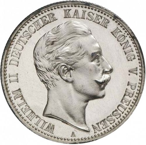 2 Mark Obverse Image minted in GERMANY in 1905A (1871-18 - Empire PRUSSIA)  - The Coin Database