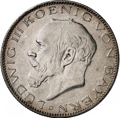 2 Mark Obverse Image minted in GERMANY in 1914D (1871-18 - Empire BAVARIA)  - The Coin Database