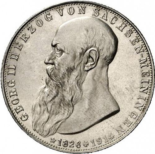 2 Mark Obverse Image minted in GERMANY in 1915 (1871-18 - Empire SAXE-MEININGEN)  - The Coin Database