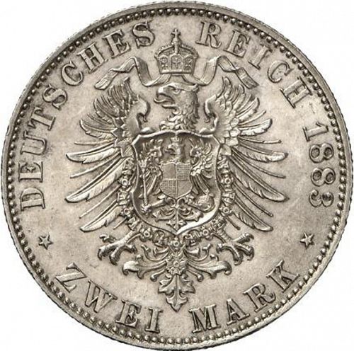2 Mark Reverse Image minted in GERMANY in 1893A (1871-18 - Empire PRUSSIA)  - The Coin Database