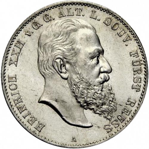 2 Mark Reverse Image minted in GERMANY in 1901A (1871-18 - Empire REUSS-OBERGREIZ)  - The Coin Database