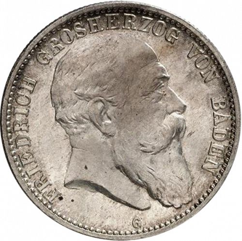 2 Mark Reverse Image minted in GERMANY in 1903G (1871-18 - Empire BADEN)  - The Coin Database