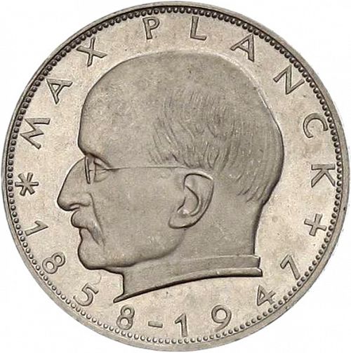 2 Mark Obverse Image minted in GERMANY in 1958F (1949-01 - Federal Republic)  - The Coin Database