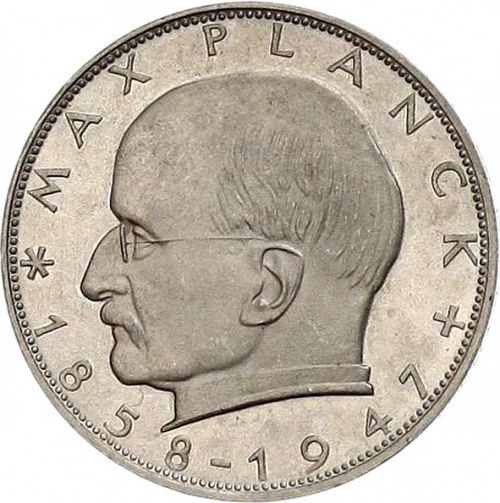 2 Mark Obverse Image minted in GERMANY in 1958J (1949-01 - Federal Republic)  - The Coin Database