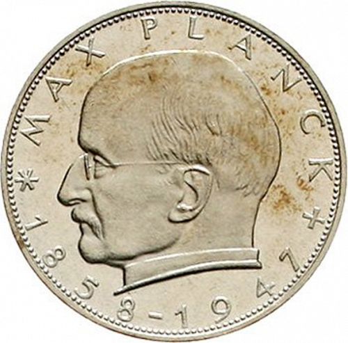 2 Mark Obverse Image minted in GERMANY in 1963F (1949-01 - Federal Republic)  - The Coin Database