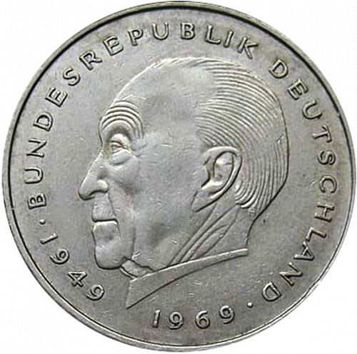 2 Mark Reverse Image minted in GERMANY in 1987G (1949-01 - Federal Republic)  - The Coin Database