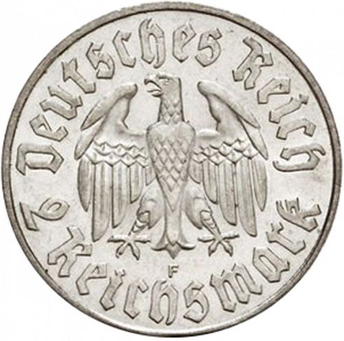 2 Reichsmark Obverse Image minted in GERMANY in 1933A (1933-45 - Thrid Reich)  - The Coin Database