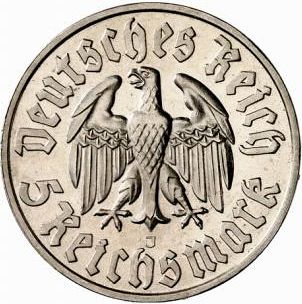 2 Reichsmark Obverse Image minted in GERMANY in 1933J (1933-45 - Thrid Reich)  - The Coin Database
