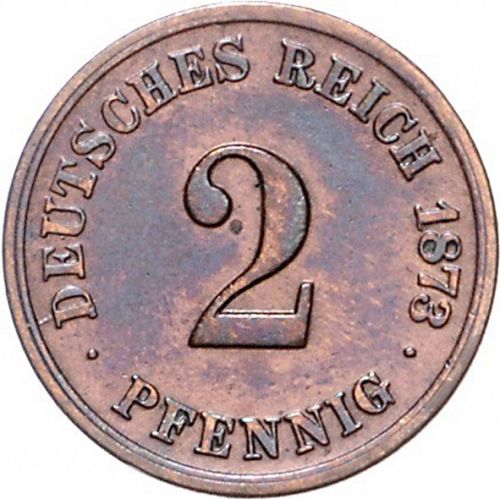 2 Pfenning Obverse Image minted in GERMANY in 1873F (1871-18 - Empire)  - The Coin Database