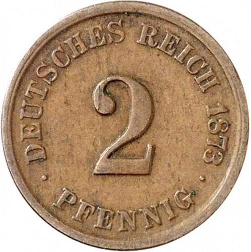 2 Pfenning Obverse Image minted in GERMANY in 1873G (1871-18 - Empire)  - The Coin Database