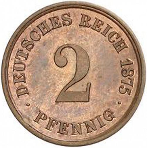 2 Pfenning Obverse Image minted in GERMANY in 1875A (1871-18 - Empire)  - The Coin Database