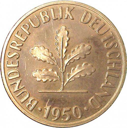 2 Pfennig Obverse Image minted in GERMANY in 1950F (1949-01 - Federal Republic)  - The Coin Database