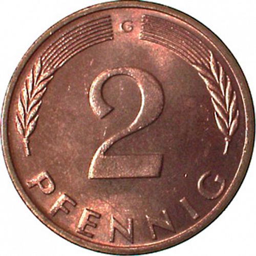 2 Pfennig Reverse Image minted in GERMANY in 1972G (1949-01 - Federal Republic)  - The Coin Database