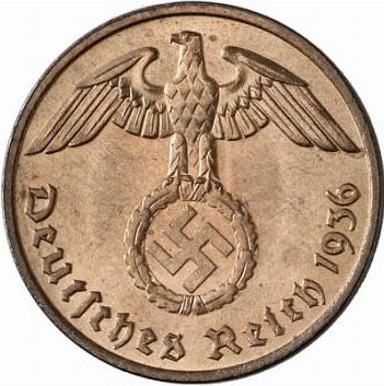 2 Reichspfenning Obverse Image minted in GERMANY in 1936F (1933-45 - Thrid Reich)  - The Coin Database