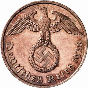 2 Reichspfenning Obverse Image minted in GERMANY in 1938G (1933-45 - Thrid Reich)  - The Coin Database