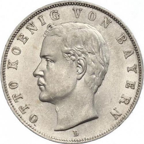 3 Mark Obverse Image minted in GERMANY in 1913D (1871-18 - Empire BAVARIA)  - The Coin Database