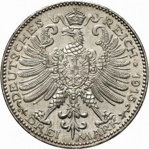 3 Mark Reverse Image minted in GERMANY in 1915A (1871-18 - Empire SAXE-WEIMAR-EISENACH)  - The Coin Database