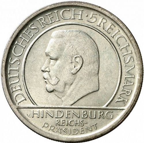 3 Reichsmark Obverse Image minted in GERMANY in 1929A (1924-38 - Weimar Republic - Reichsmark)  - The Coin Database