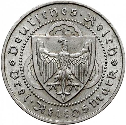 3 Reichsmark Obverse Image minted in GERMANY in 1930A (1924-38 - Weimar Republic - Reichsmark)  - The Coin Database