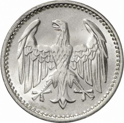 3 Mark Reverse Image minted in GERMANY in 1924F (1924-38 - Weimar Republic - Reichsmark)  - The Coin Database