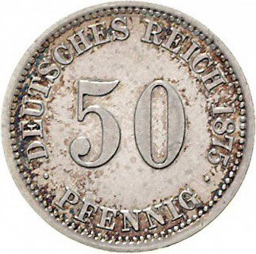50 Pfenning Obverse Image minted in GERMANY in 1875A (1871-18 - Empire)  - The Coin Database