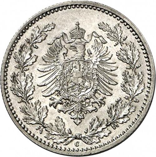 50 Pfenning Reverse Image minted in GERMANY in 1877C (1871-18 - Empire)  - The Coin Database