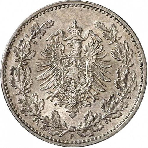 50 Pfenning Reverse Image minted in GERMANY in 1877F (1871-18 - Empire)  - The Coin Database